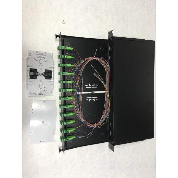 19" 1U Sliding Fiber Optic Patch Panel SC Adapter