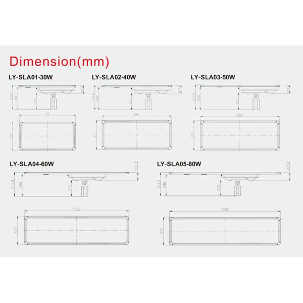 High Power Outdoor LED Street Lights Solar Lamp LED Bridgelux DC 12V Battery