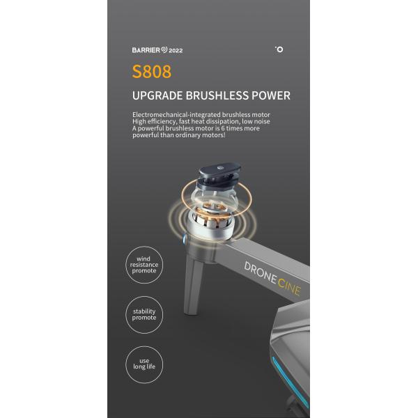 3km Range S808 Drone With 8k Camera 5g Wifi 3 Axis Eis Gps Long Distance 3km Brushless Motor Foldable Quadcopter Drones