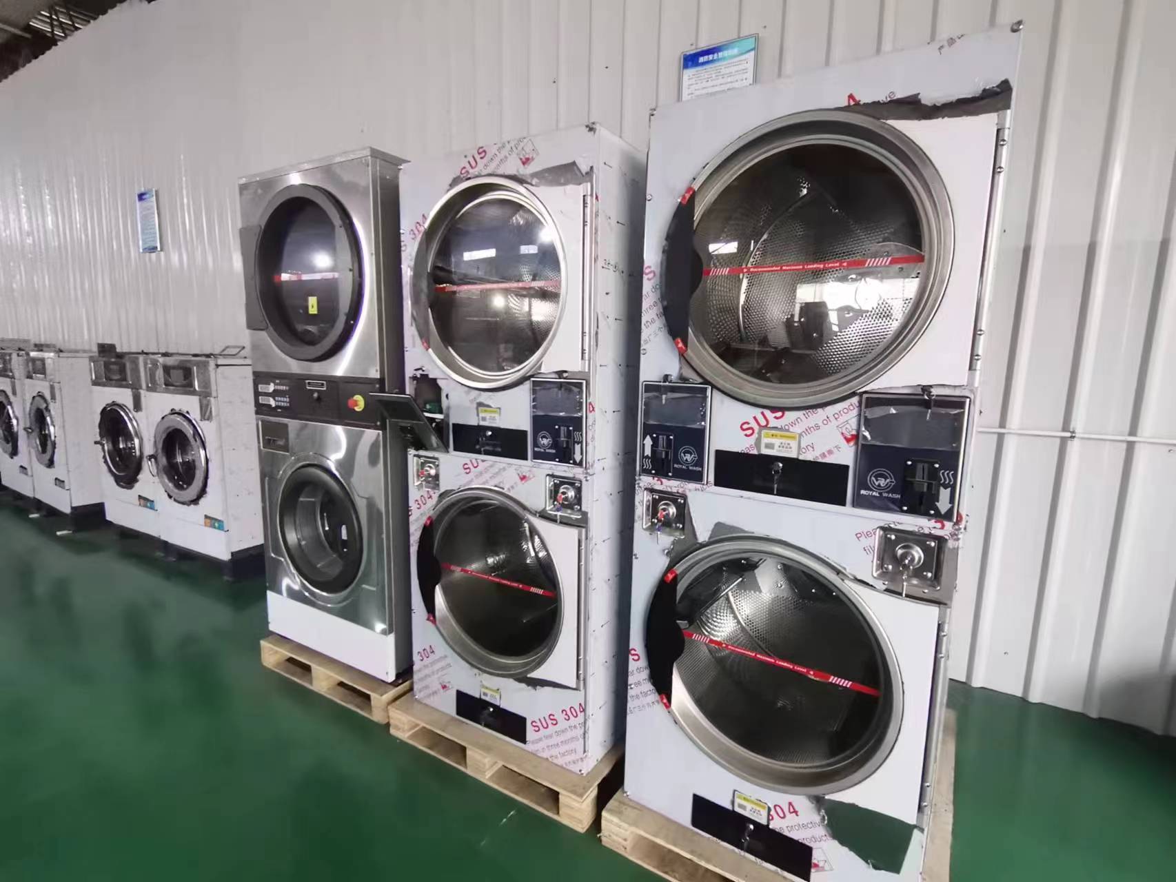 22kg Laundry Commercial and Industrial Clothes Tumble Dryer Manufacturer Used Coin Operated Dryer and Dryer Stack