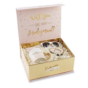 Buy cheap Custom Printing Paper Wedding Favors Gift Box Set For Bridesmaid product