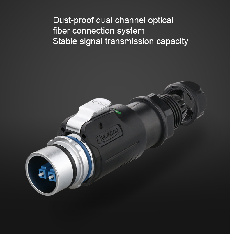 CNLINKO Dust protection Waterproof Plug to Socket Plastic Housing Fiber Optic Connector