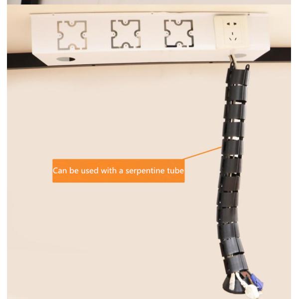 Desk Low Socket Slot Desktop Cable Box / U - Shaped Trunking Cable Slot 86 Panel Socket Office Desk Box