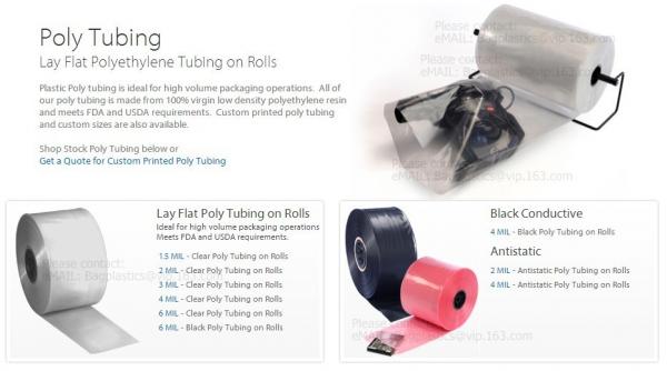 Tubing - Insulated Shipping Boxes and Bag, Poly Tubing, Rolls & Poly Tubing Accessories, Plastic Bags, Poly Tubing, Layf