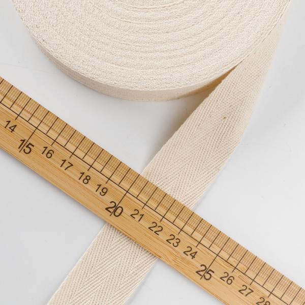 Plain Design Natural Cotton Ribbon 10mm-50mm Custom Printed Cotton Ribbon