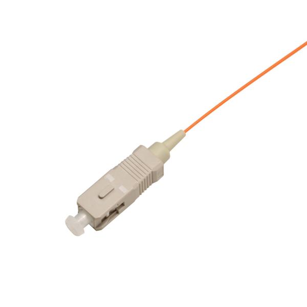 HTD ISO 9001 SC UPC Fiber , OD 2mm OM3 Fiber Patch Cord Multimode Simplex