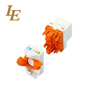 Unshielded Toolless Cat3 Network Keystone Jack 180 Degree