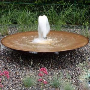 China 120cm Decoration Large Corten Steel Water Bowl For Garden Water Feature on sale