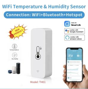 Buy cheap 2.4GHz Smart WiFi Digital Thermostat Real Time Temperature Humidity Sensor product