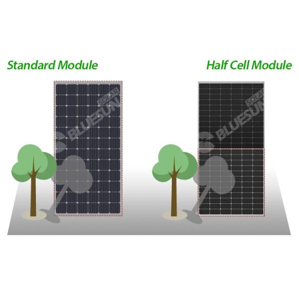 High Power Bluesun Perc Mono Solar Panel Perc Half Cut Solar Panels 24 Volt 144cell