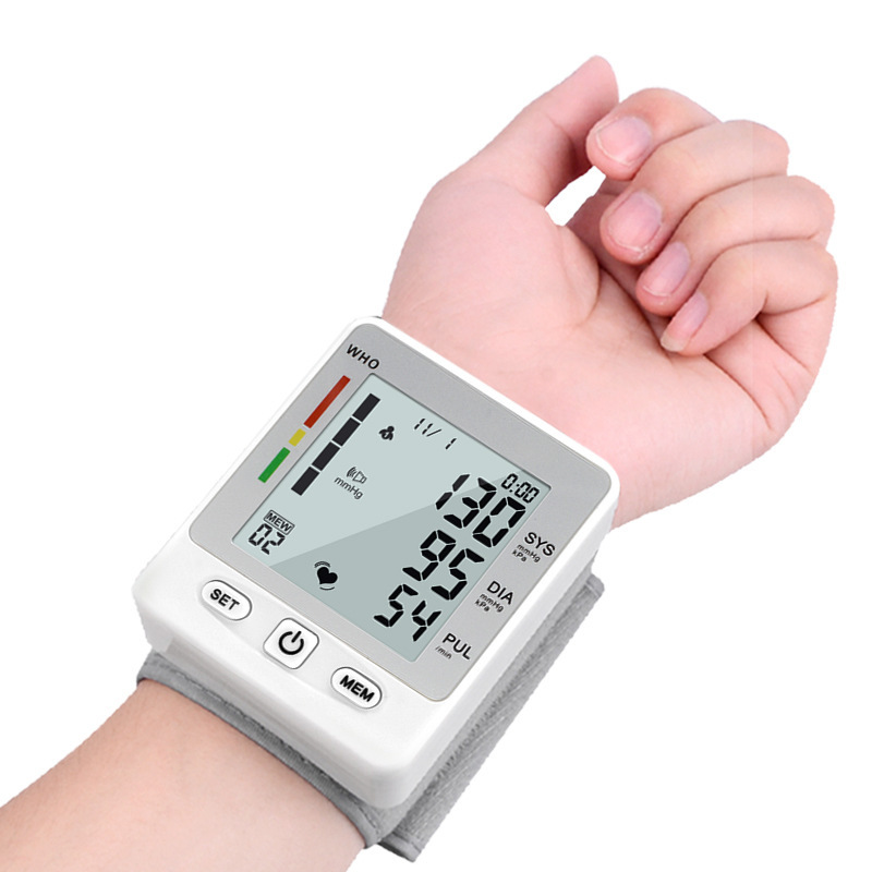 Wrist BP Monitor with Voice Report 198 Memory and Irregular Pulse Detection