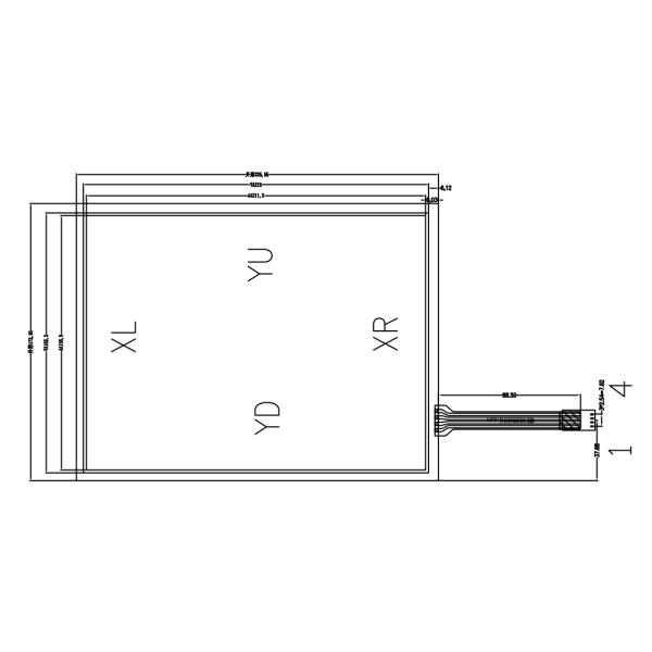 10.4 Inch 4 Wire Resistive Touch Panel RTP Usb Touch Panel Multi Touch