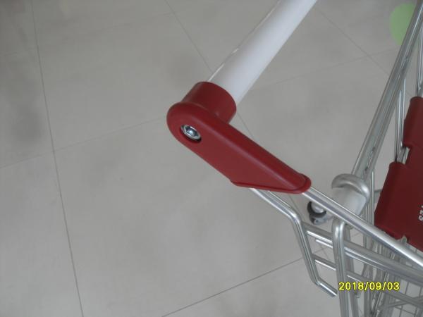 Durable Supermarket Shopping Carts , Wire Grocery Cart Zinc Plated Clear Powder Coating