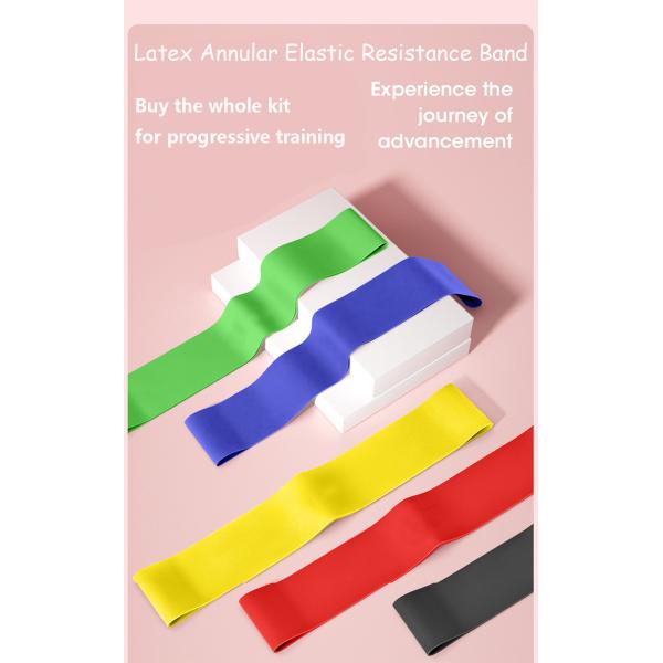 Custom Color Strength Resistance Bands with Bag for Daily Stretching Home Gym Assisted Training 5 Pcs Mini Exercise Band Set