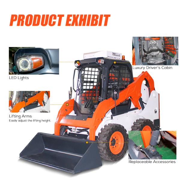 China Supply Compact Mini Small Wheel slip Loader Skid Steer Loader