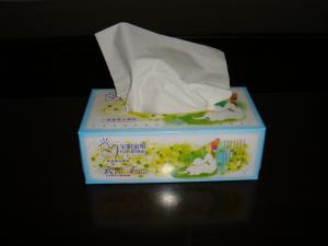 Buy cheap 144 sheets Absorbent Soft Facial Tissue Paper , Box Facial Tissue  13gsm product