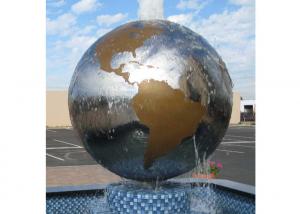 Buy cheap Globe Water Fountain Stainless Steel Outdoor Sculpture Modern Art Design product