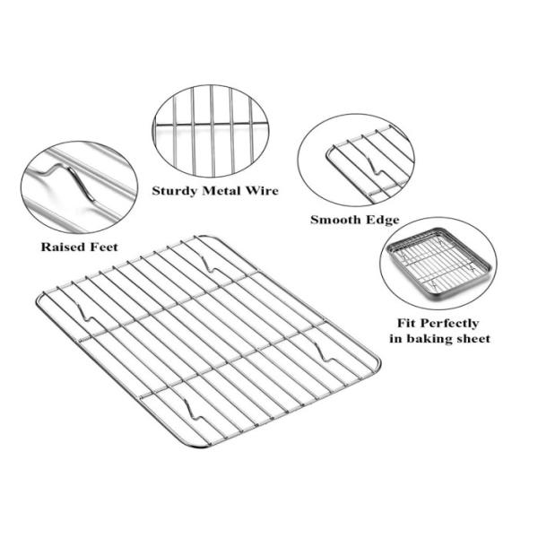 Rectangle 16'' Portable Detachable Folding BBQ Grill Rack Elevated