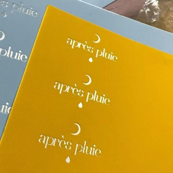 Card Silver Foil Stamping on Custom Size Velvet Material Glossy Finish for Thank You Card