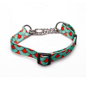 China Polyester Personalized Pet Collars Adjustable Buckle Chain Pet Dog Collar on sale