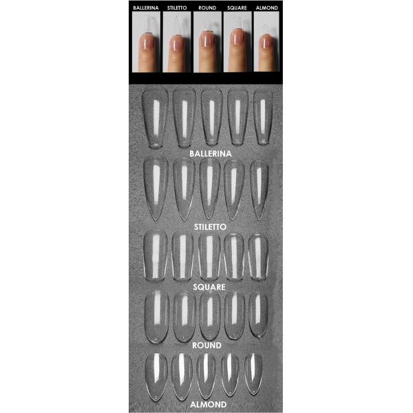 French Style 500pcs Artificial Square Shape Soft Nail Tapered Nail Tips Uv Gel Nail Tip Cover with Box DIY Creative