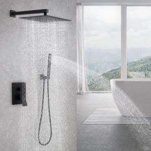 Bathroom shower mixer 360 degrees rotating thermostatic waterfall rainfall