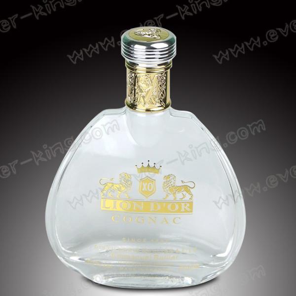 Luxury Embossing 750 ML Cognac Glass Bottle
