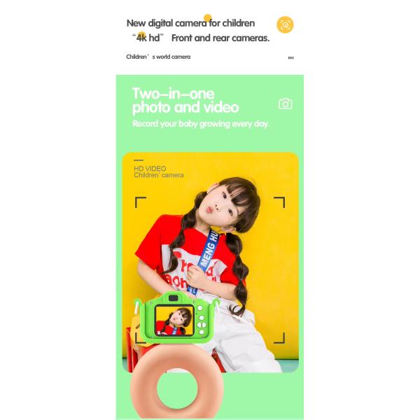 Mini Digital Camera X9S 1080P Video With Front And Rear Camera For Selfie Cartoon