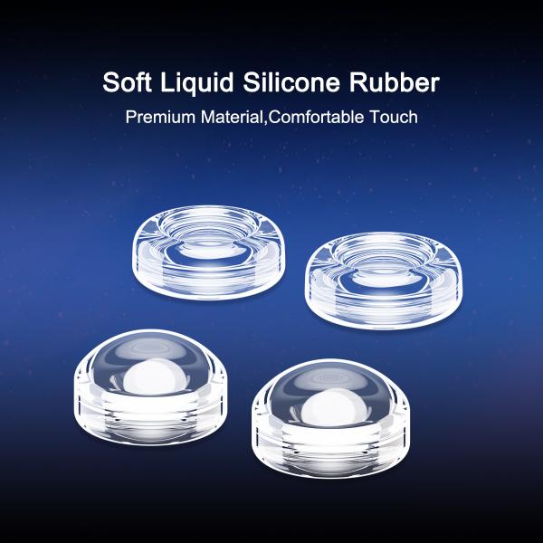 4-in-1 Dual-Height Transparent Liquid Silicone Thumb Grip Caps for Nintendo Switch 2 – High/Low Profile for Customized Control