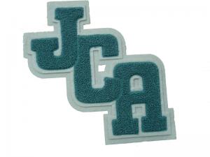 Promotional Green Custom Embroidered Patches, Sew / Iron On Patch For Clothing