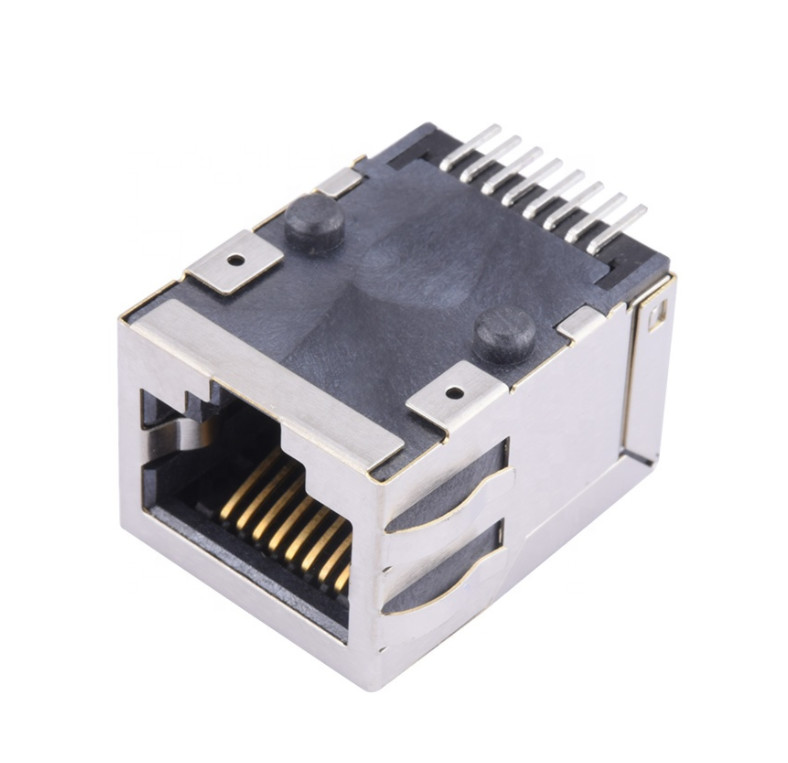 China 8Pin EMI SMT RJ45 Female Connector With Magnetic SMD on sale