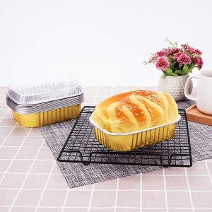 Aluminum Foil Food Container Rectangular Aluminum Bread Baking Foil Pan