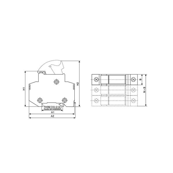 Safety Operation Inline Auto Fuse Holder High Breaking Capacity For DC Circuit