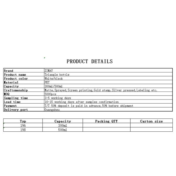 Wholesale 100ml 200ml 300ml Triangle Shape Recycle Plastic Pet Lotion Container Black Airless Pump 500ml Shampoo Bottles