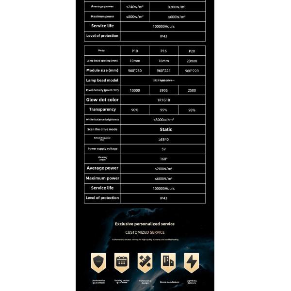 Ultra-Thin Bendable LED Curtain Video Wall 3.9mm Thickness 80% Light Transmittance Suitable For Curved Surfaces