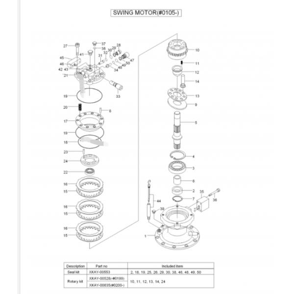 31N6-10210 Swing Motor Assy , R215-7 Excavator Track Motor