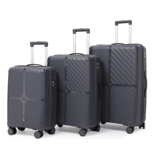 School Large Capacity 8-Wheel Spinner Trolley Cases Durable Versatile PP Eco-Friendly Light Travel Luggage Sets TSA Modern Stylish