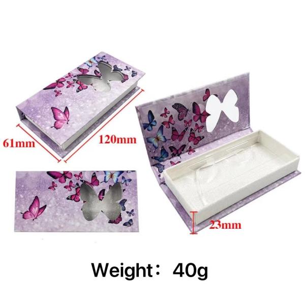 350g Logo Printed Paper Lash Boxes Custom Marble Glitter Eyelash Packaging