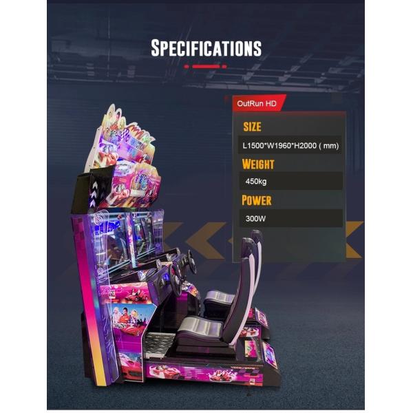 Double Player Coin Operated Arcade Car Racing Game Machine