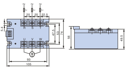 60mm Three phase Solid State Variable Speed Control