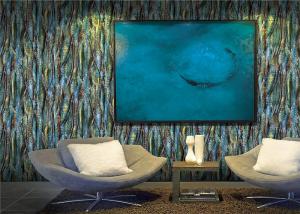 China Fashionable Blue Modern 3d Wall Covering / Wallpaper For Wall Decoration on sale