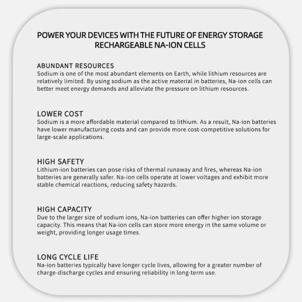 Sunpok Energy 18650 Sodium-Ion Batteries - 3.1V 3000 Cycles 1200mAh/1500mAh Capacity