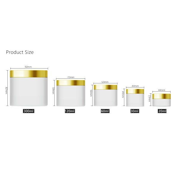 1oz Clear Frosted Cream Jars Cosmetic Packaging Empty Cosmetic Jars 20g 30g
