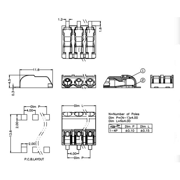 4.0mm SMD Terminal Block Connector