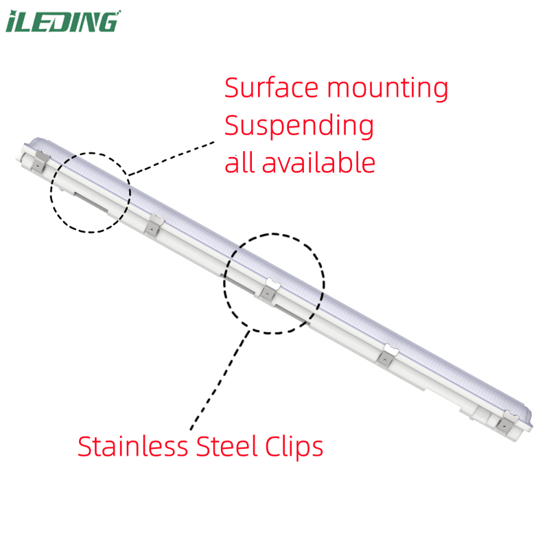 AC 220V ±10% IP67 Waterproof Plastic LED Tri-proof Light Fixture 45W for Corridor
