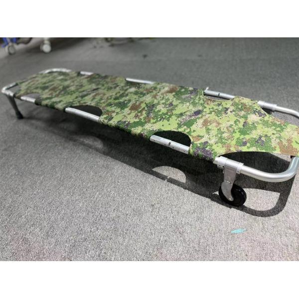 Two Wheels Two Supporting Legs Four Folde Stretcher Trolley 1200D Camouflage Oxford Leather