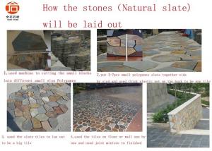 Buy cheap Outside Block Paving Stones , Hard Quartzite Slate Paver Stepping Stones product