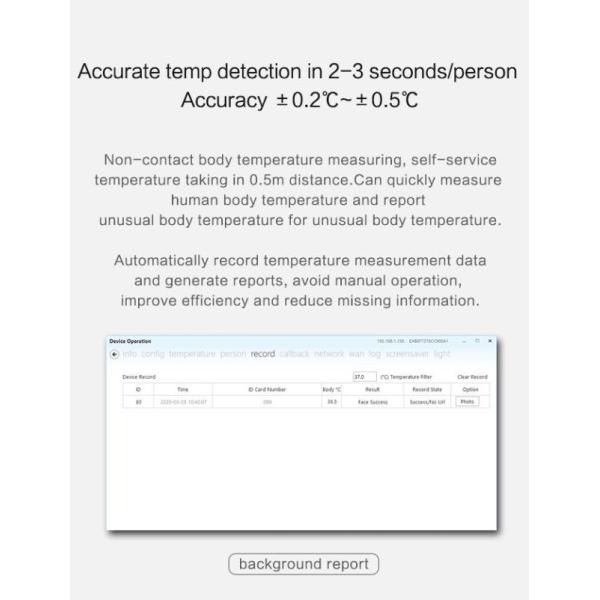 XP2020 Face Recognition Temperature Thermometer