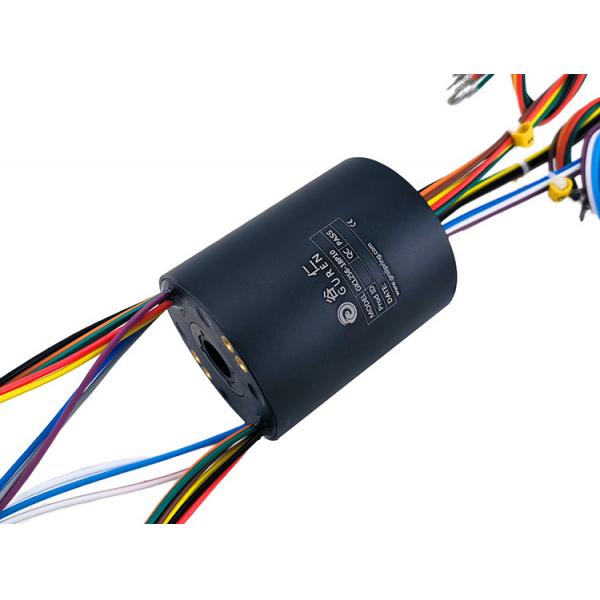 Middle Hole Rotary Joint Electrical Connector Electrical Slip Ring With Teflon Wire
