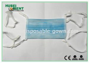 China Non Irritating Tie On Non Woven Disposable Face Mask For Clinic on sale